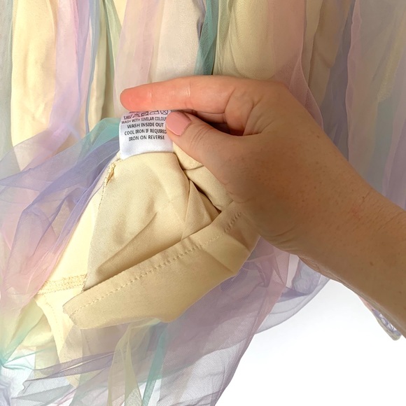 Colorful Deep V Skater Dress - Picture 4 of 5